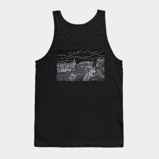 Black Landscape Painting Romney Marsh England Tank Top